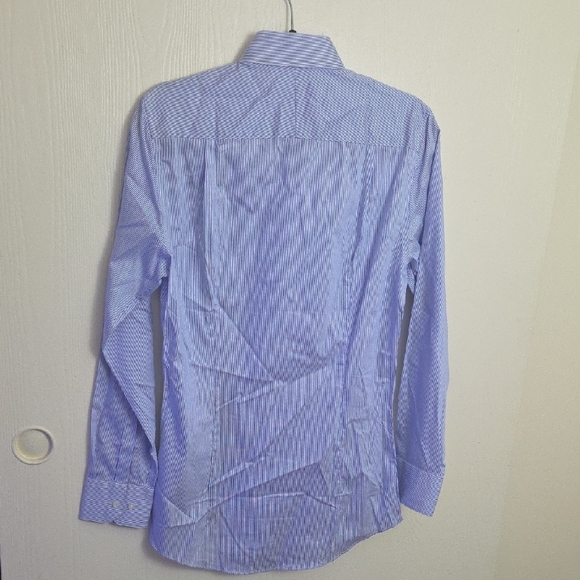 Men's Blue Striped Shirt - Picture 3 of 4